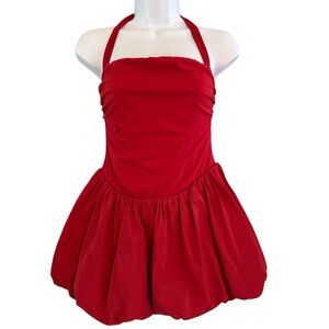 Garage Red Halter Bubble Dress Kids Costume